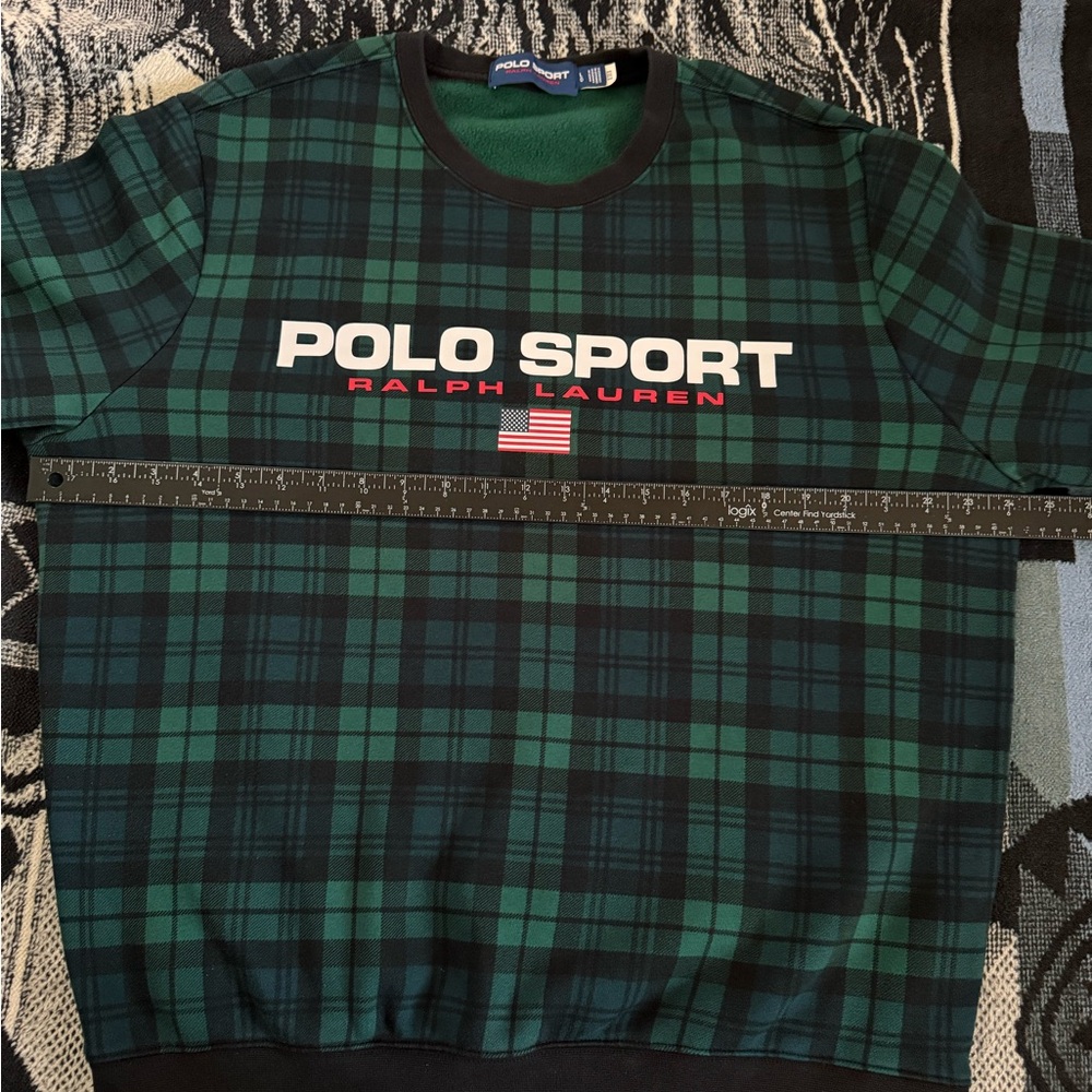 Polo Sport BlackWatch Tartan-Plaid Ralph Lauren Americana Pullover Crewneck - Picture 3 of 6
